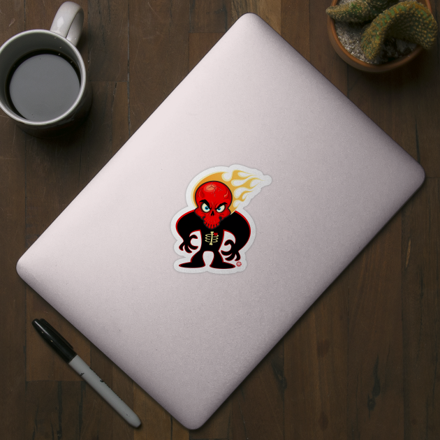 SkullyDawg Shadow Red Skull by Goin Ape Studios